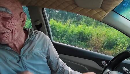 Mega Rich Grandpa Showing His Supercar, Money Factory and Old Dick to Tiny Asian Teen