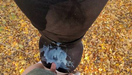 Sloppy Groping Hot Ass of Sexy Brunette in the Park