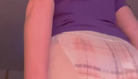 Double string vanity fair illumination panties- dark floral with white nylon shorts