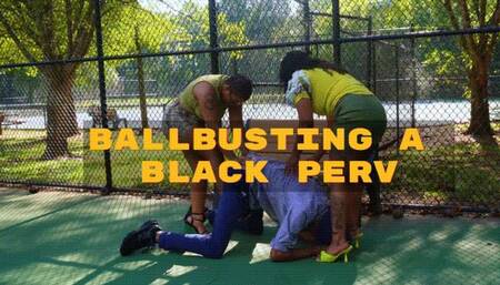 Ebony Goddesses Fairy Feet & Aspen Aires Ball bust Black Foot Creeping Loser (Ebony Ballbusting Femdom POV)