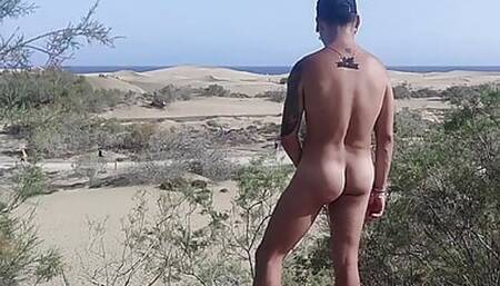 Exhib & Blowjob to Stranger in the Dunes - Gran Canaria, Maspalomas!!!