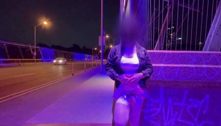 giant trans titties and boy clitty on busy street timelapse slo-mo