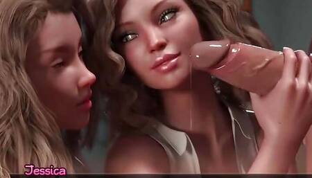 Treasure Of Nadia: Big Cock Deepthroat Threesome Show ep.63