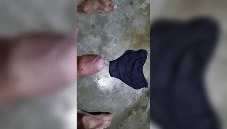 Guy masterbution with underwear  have look