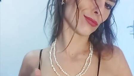 Skinny MILF toys her asshole and pussy with two dildos