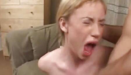 Meadow gagging on massive long cock