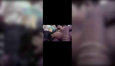 Indian village house wife hot lips kissing ass