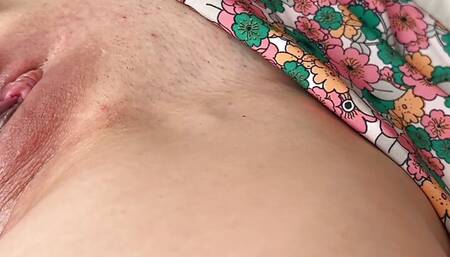 wake up risky fucking stepmom and cum inside dripping pussy close up