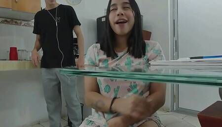 Real sex: Latina stepdaughter asks her stepdad to fuck her! - Porn in Spanish