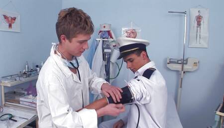 Hot marine gets his ass fucked by horny doctor