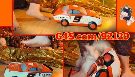 MARCH, STOMP, CRUSH, TRAMPLE, RIP, Leather Car Plushy, Destroyed by Miss Brandi Sparxxx