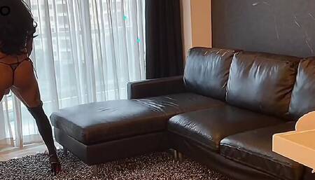 Sexy big tits asian Mistress dominates big ass muscle guy and fucks him anal bareback