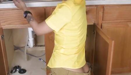 Indian Fucking Plumber Fixing All Holes with Big Screw Driver