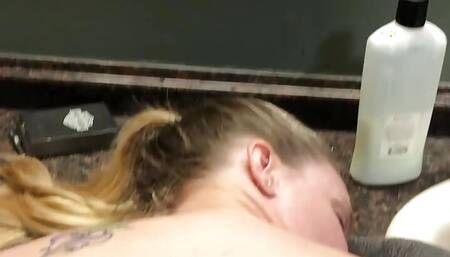 Lubing and Fingering Her Tight Ass Before I Put My Big Cock in It