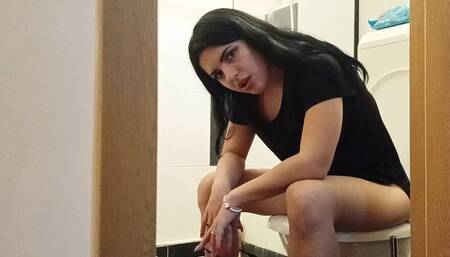 Farting in the bathroom - toilet farts