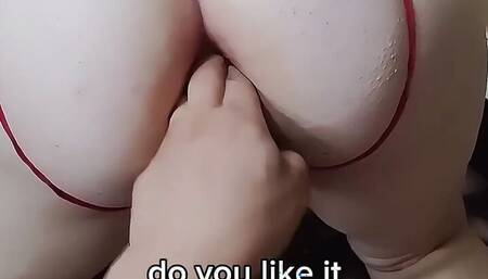 Oh, how painful you are tearing my ass! Please stop!