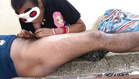 Bhabhi Is Taking the Whole Penis in Her Mouth with so Much Love.