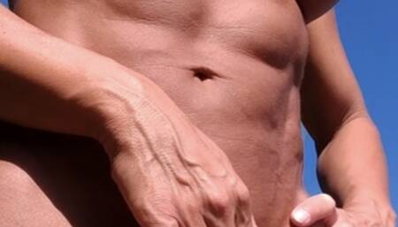 Public squirt in the nature