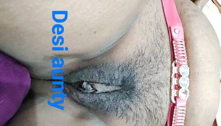 Marathi aunty with hip belt fingering her sexy pussy in the bedroom