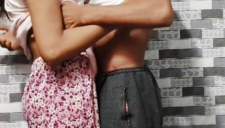 Bhabi fucking in bathroom, doggy style hard fuck.