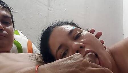 Sucking lying on a delicious cock