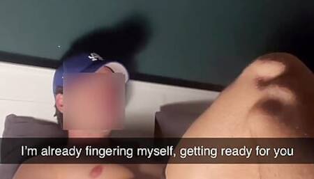 Horny boy jerking off on Snapchat after Class