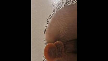 She Masturbates on a Glass Table. Cock with Camera Behind Glass.