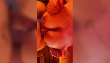 Tittyfuck and Sex in Sauna with Sluttyshanna