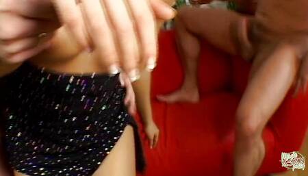 When One Cock Is Not Enough the Blonde Has an Anal Foursome with Intense DP
