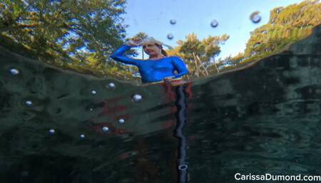 UG Carissa snorkeling in the deep spring part 2