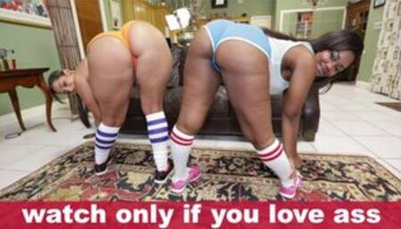 Big Ass Latina Spicy J & Ebony Nina Rotti On Ass Parade!