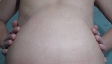 3 in 1: stomach aquation, crispy apple mukbang and intestinal inflation with USB compressor