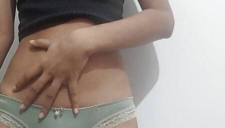 Asian young girl teasing with tiny ass