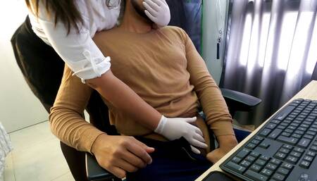 Part 3, the sexy secretary gives her boss a relax time (custom video)