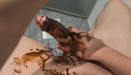 White cock turns into black cock - watch me cum