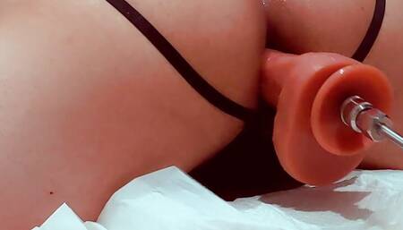 Sissy anal training at the hotel