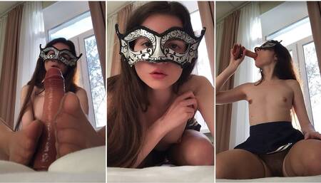 ASMR POV JOI Anal Fantasies In Skirt And Stockings Playing With Nipples Dirty Talk In Russian Feet In Nylons