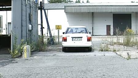 Outdoor pissing threesome with two hot blonde German teens