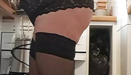 milf preparing food to eat