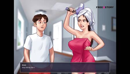 Summertime Saga - Anon Watched His Step-sister Nude Body While She Take Bath and Other Nude Girls