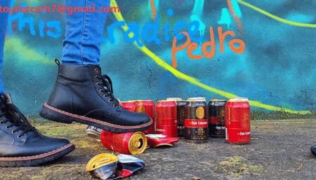 Crush cans relieves stress