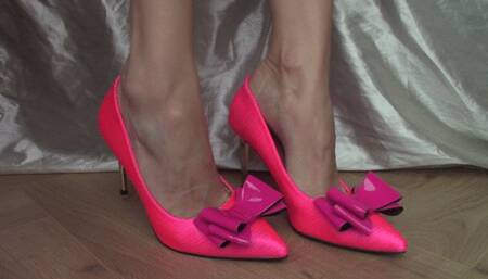 Barbie Pink Bow High Heels