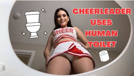 Cheerleader Uses Human Toilet