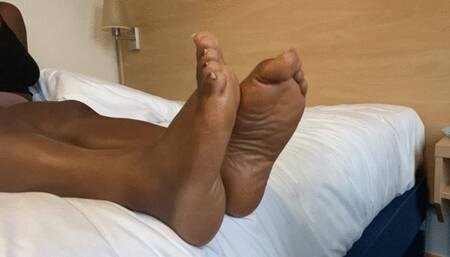 FeetbyChels purple french pedi foot worship