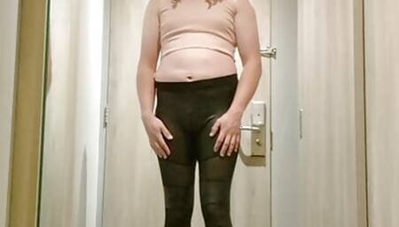 Walking and teasing in Hotel Room