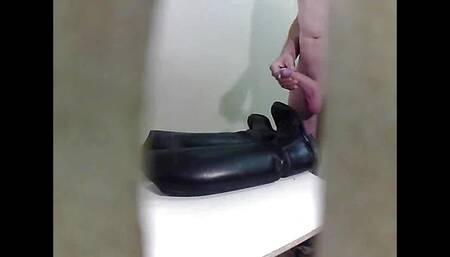 Neighbor's riding boots taken hard and full weight