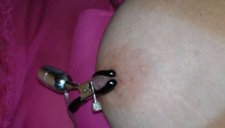 Drinking Cum After Blowjob While Using Nipple Masturbator