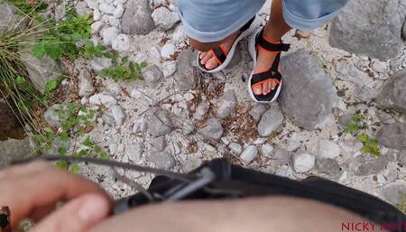 Nicky Walk Around to Find Place for a Blowjob