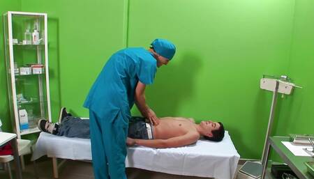 Intense anal sex in a horny doctor's office
