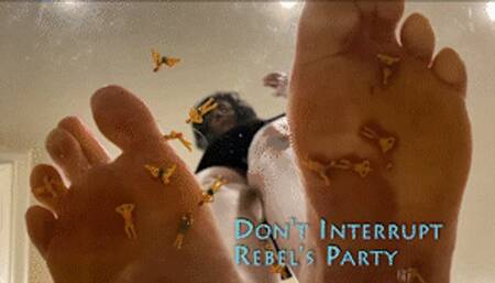 Dont Interrupt Rebels Party - HD 1080p Version - Under Glass Micro People On Her Kitchen Floor